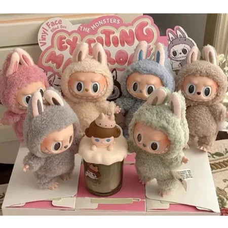 In-Stock Labubu Heartbeat Macaron Enamel Face Series Trendy Play Cute Plush Handmade Model Collection Pendant Toy Birthday Gift