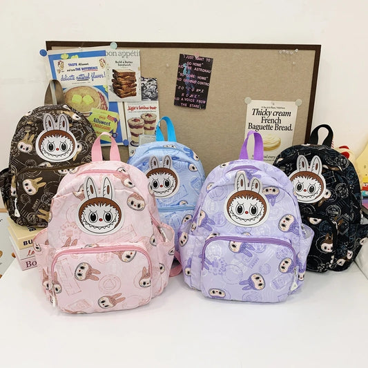 Labubu Backpack - Lightweight, Preppy Style Cartoon Anime Schoolbag for Travel and Daily Use - Durable, Water-Resistant