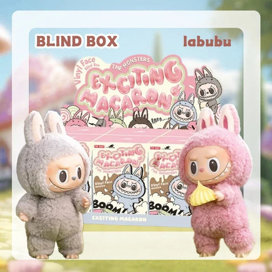 In-Stock Labubu Heartbeat Macaron Enamel Face Series Trendy Play Cute Plush Handmade Model Collection Pendant Toy Birthday Gift