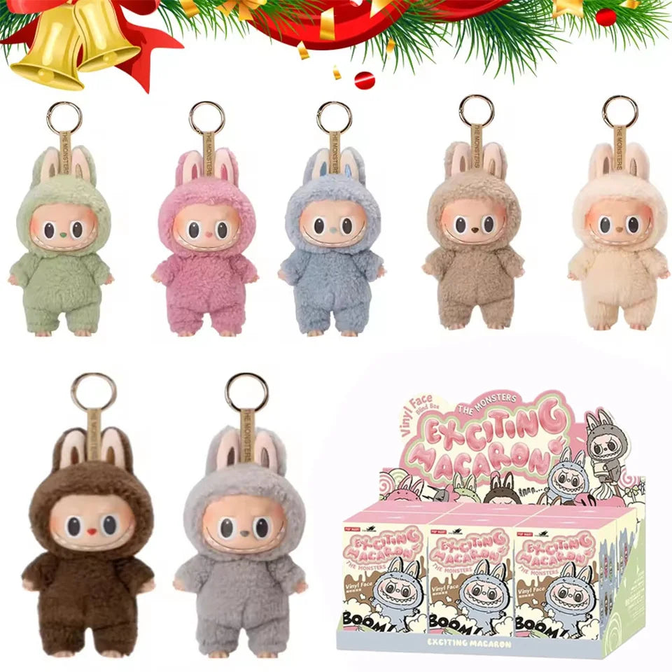 In-Stock Labubu Heartbeat Macaron Enamel Face Series Trendy Play Cute Plush Handmade Model Collection Pendant Toy Birthday Gift