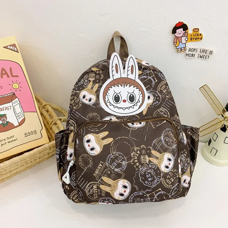 Labubu Backpack - Lightweight, Preppy Style Cartoon Anime Schoolbag for Travel and Daily Use - Durable, Water-Resistant