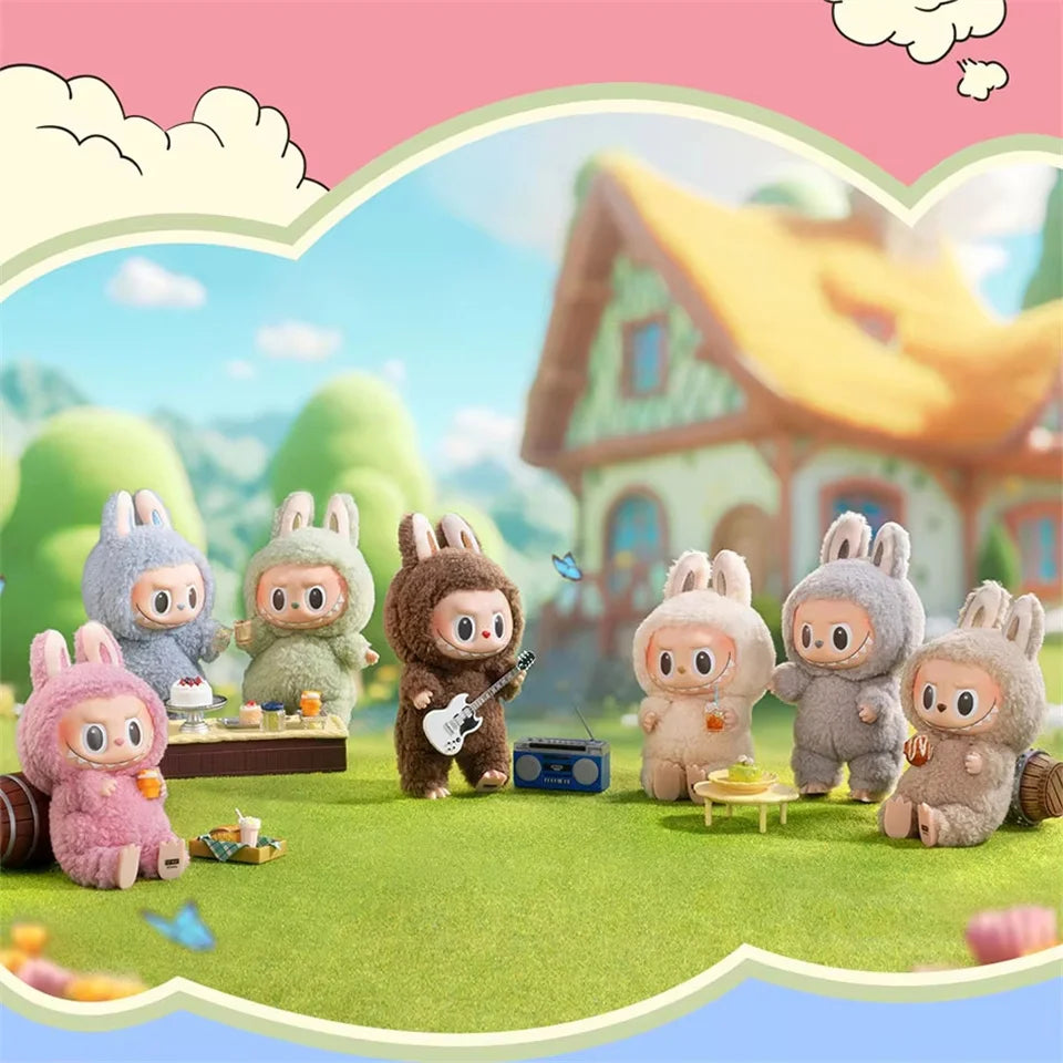 In-Stock Labubu Heartbeat Macaron Enamel Face Series Trendy Play Cute Plush Handmade Model Collection Pendant Toy Birthday Gift