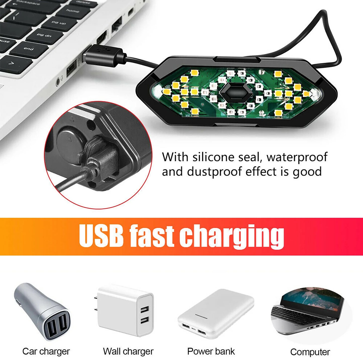 Bike Tail Light with Turn Signals Wireless